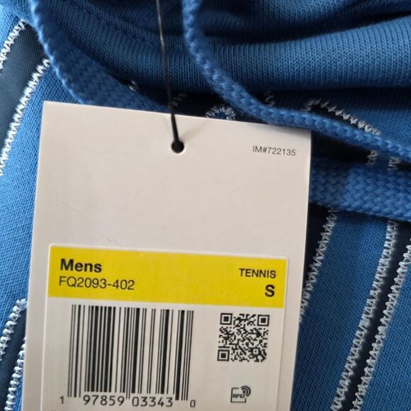 Nike Court Heritage Tennis Hoodie Dri-Fit Fleece Men's Small S Blue FQ2093-402 - Picture 9 of 16